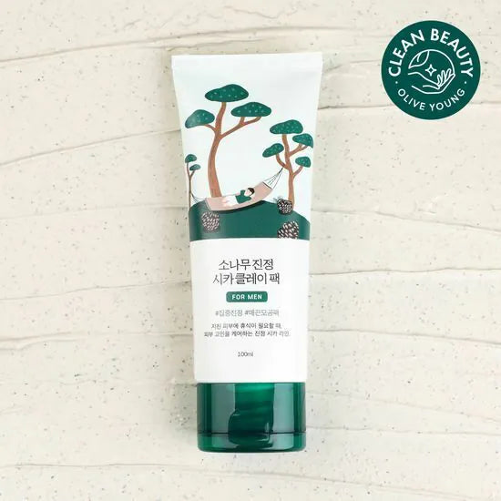 ROUNDLAB For Men Pine Calming Cica Clay Pack 100ml disponible sur Ma petite Coree, ton Eshop 100% K-beauty en direct de Seoul