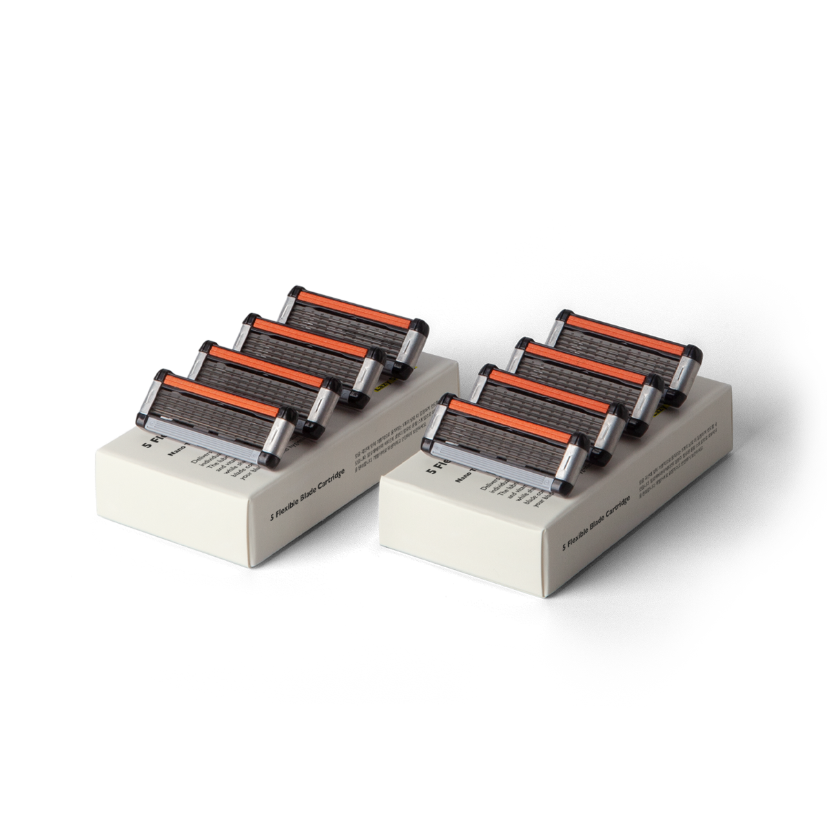 LAZY SOCIETY 8 5-Blade Cartridges refill pack for men grooming by Gentleman Korea - 8 razor cartridges, 5-blade precision